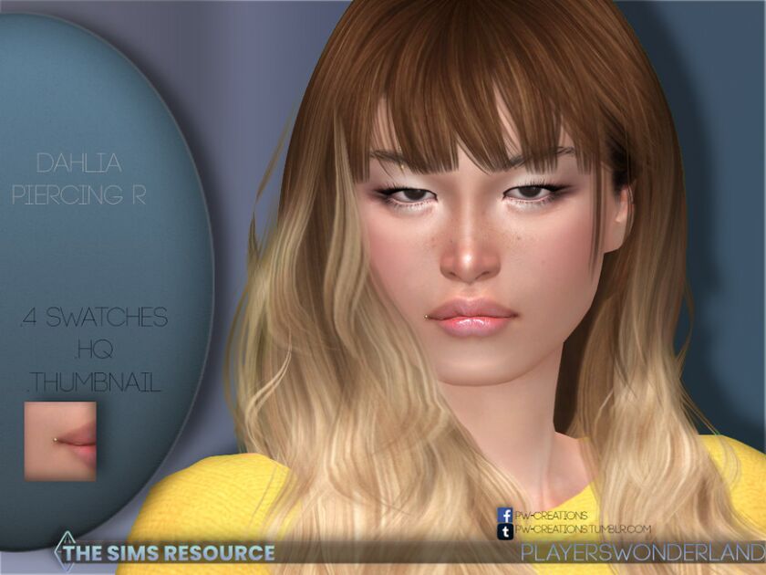 Dahlia Piercing R 1 Dahlia Piercing R Sims 4 CC