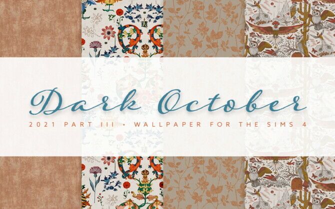 Dark October Wallpaper By Simplistic 1 Dark October Wallpaper By Simplistic Sims 4 CC
