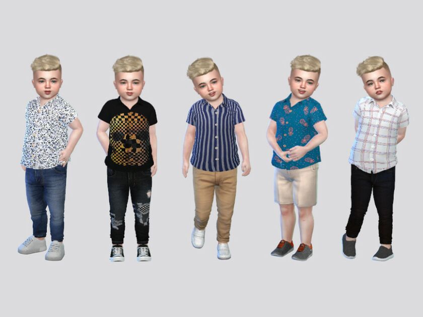 Donix Patterned Shirt Toddler 1 Donix Patterned Shirt Toddler Sims 4 CC