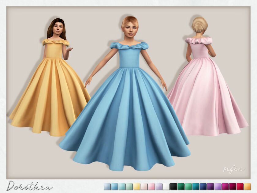 Dorothea Dress By Sifix 1 Dorothea Dress By Sifix Sims 4 CC