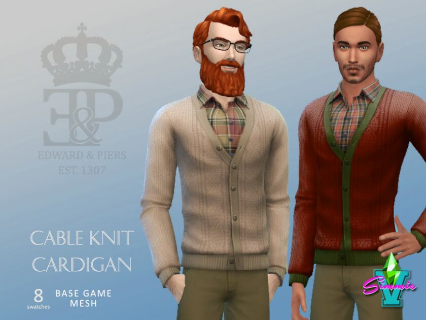 Edward & Piers Country Cardigan By Simmiev 1 Edward & Piers Country Cardigan By Simmiev Sims 4 CC