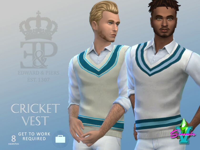 Edward & Piers Cricket Vest By Simmiev 1 Edward & Piers Cricket Vest By Simmiev Sims 4 CC