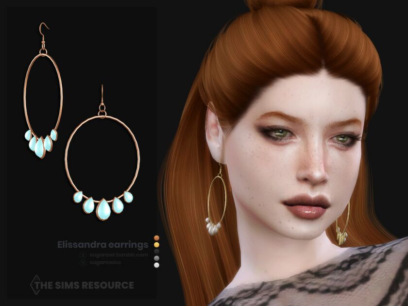 Elissandra Earrings 1 Elissandra Earrings Sims 4 CC