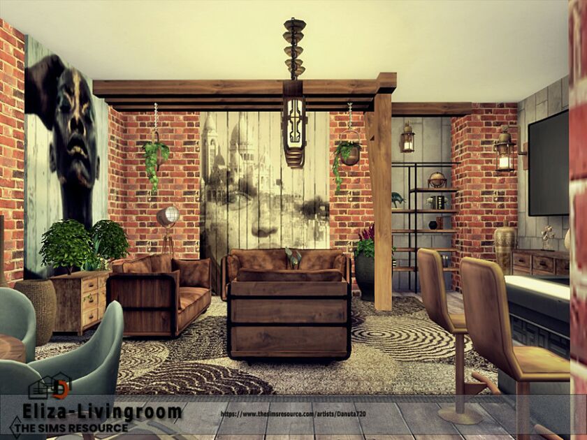 Eliza-Livingroom By Danuta720 1 Eliza-Livingroom By Danuta720 Sims 4 CC