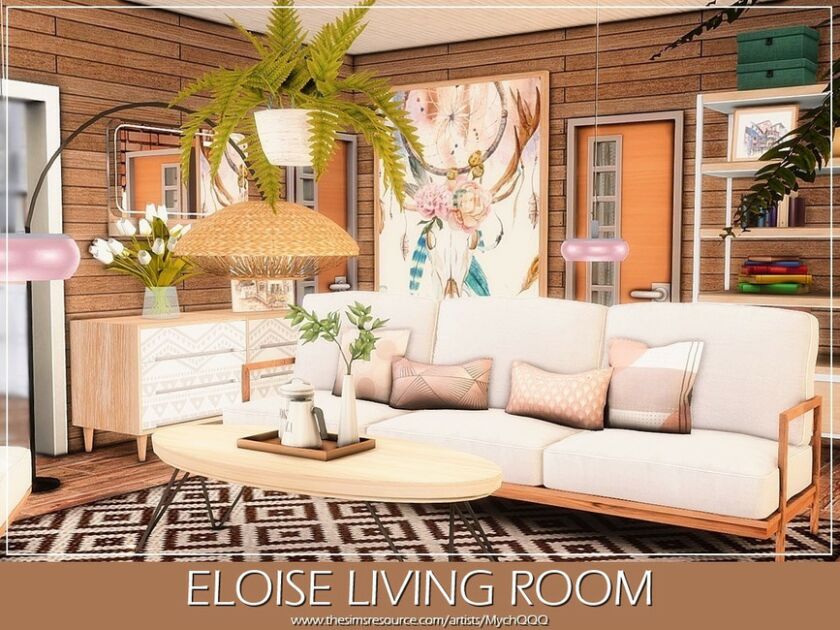Eloise Living Room By Mychqqq 6 sims 4 cc eloise living room by mychqqq 2