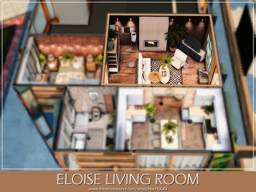 Eloise Living Room By Mychqqq 2 sims 4 cc eloise living room by mychqqq 5