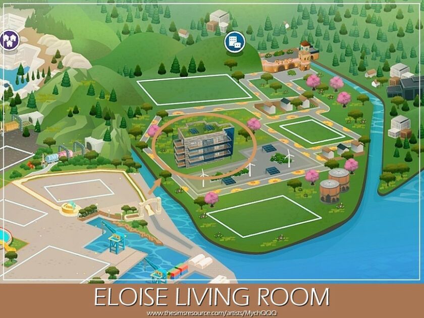 Eloise Living Room By Mychqqq 3 sims 4 cc eloise living room by mychqqq 6