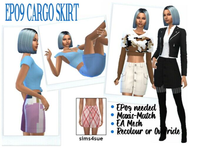 EP09 Cargo Skirt 1 EP09 Cargo Skirt Sims 4 CC