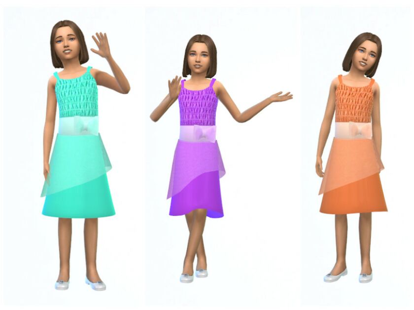 Erinaok Girl’S Dress 0711 By Erinaok 2 sims 4 cc erinaok girls dress 0711 by erinaok 2