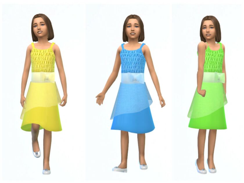 Erinaok Girl’S Dress 0711 By Erinaok 3 sims 4 cc erinaok girls dress 0711 by erinaok 3
