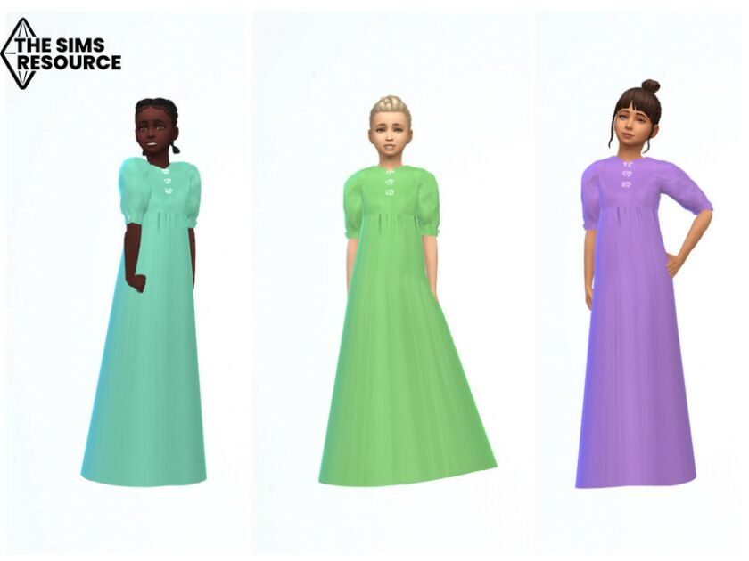 Erinaok Girl’S Dress 0909 By Erinaok 2 sims 4 cc erinaok girls dress 0909 by erinaok 2
