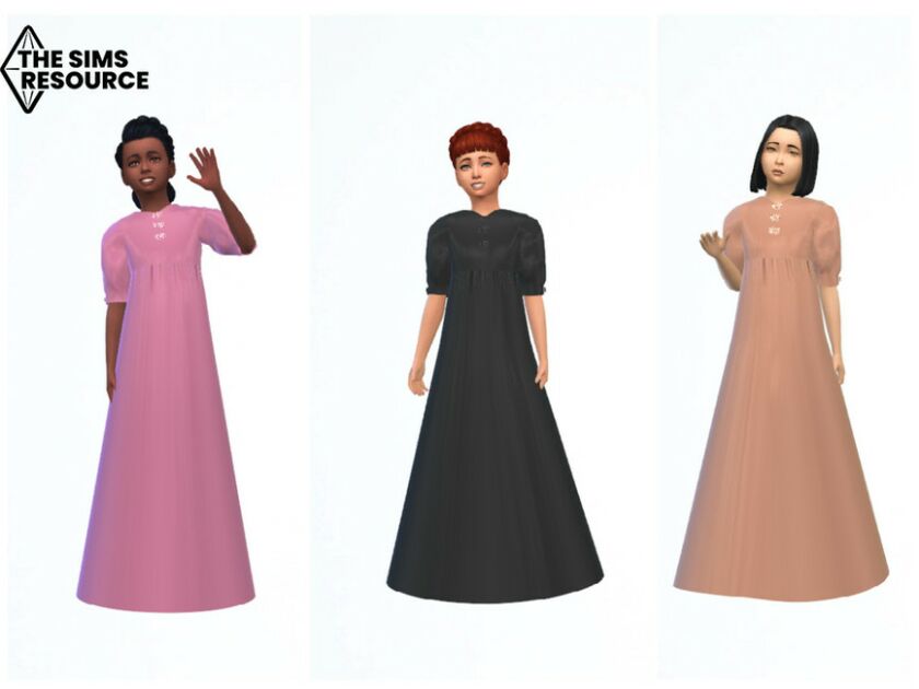 Erinaok Girl’S Dress 0909 By Erinaok 3 sims 4 cc erinaok girls dress 0909 by erinaok 3