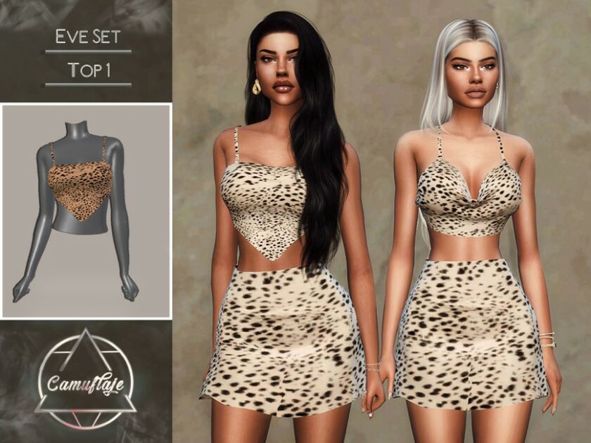 EVE SET – TOP I By Camuflaje 1 EVE SET – TOP I By Camuflaje Sims 4 CC