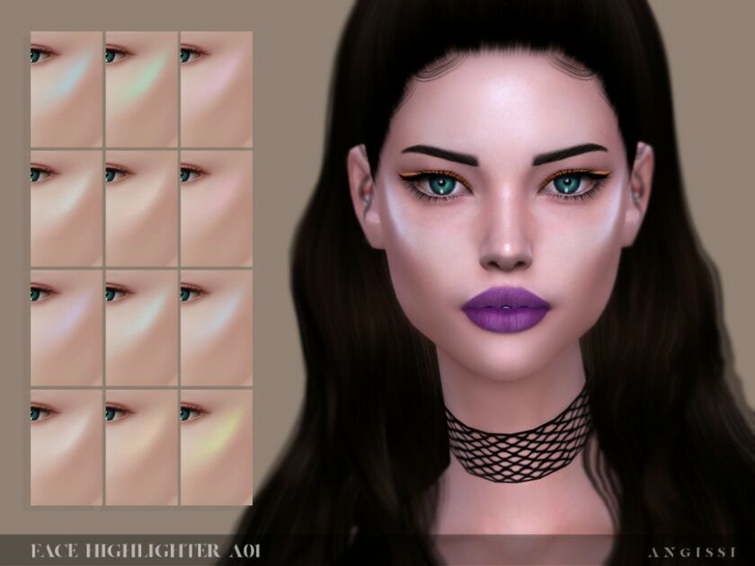 Face Highlighter-A01 By Angissi 1 Face Highlighter-A01 By Angissi Sims 4 CC