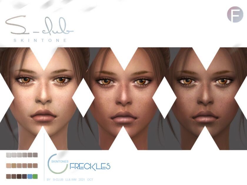 Female Natural Freckles Skintones Overlay By S-Club 3 sims 4 cc female natural freckles skintones overlay by s club 2