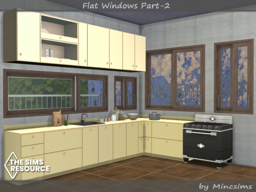 Flat Windows Part.2 By Mincsims 1 Flat Windows Part.2 By Mincsims Sims 4 CC