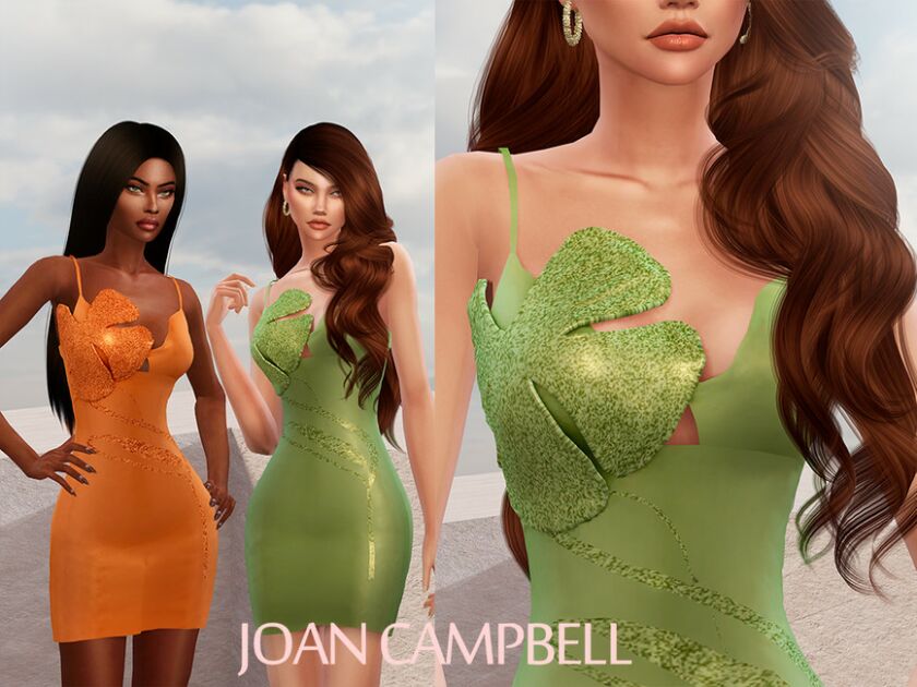 Flores Dress 1 Flores Dress Sims 4 CC