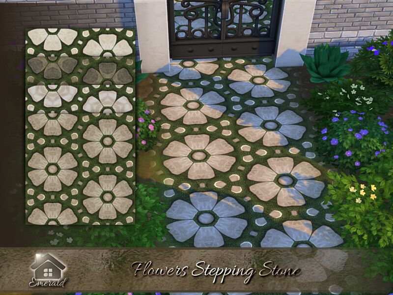 Flowers Stepping Stone By Emerald 1 Flowers Stepping Stone By Emerald Sims 4 CC