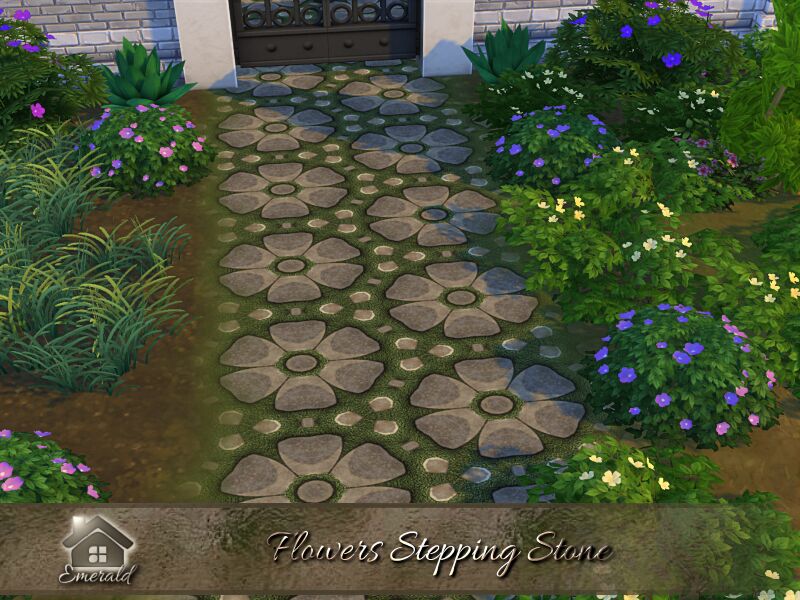 Flowers Stepping Stone By Emerald 2 sims 4 cc flowers stepping stone by emerald 2