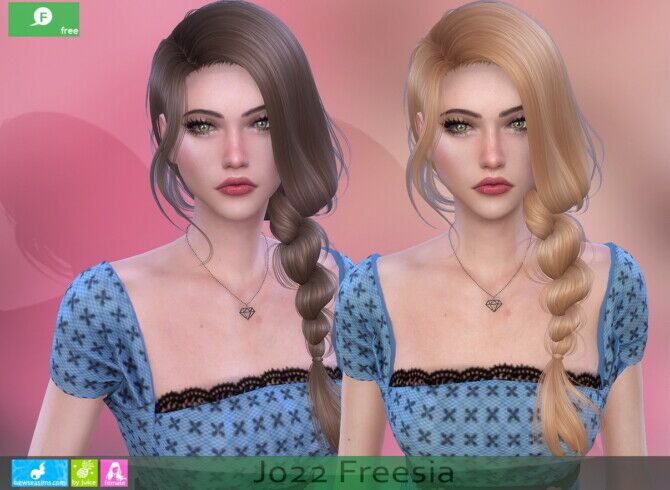 Freesia Hair 1 Freesia Hair Sims 4 CC