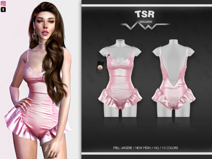 Frill Lingerie BD585 By Busra-Tr Sims 4 CC