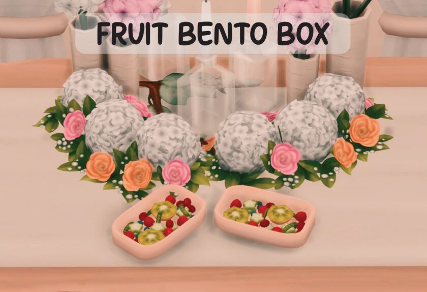 Fruit Bento Box 1 Fruit Bento Box Sims 4 CC