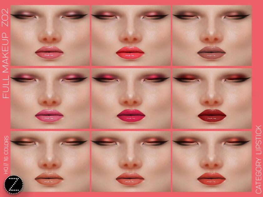 Full Makeup Z02 By Zenx 1 Full Makeup Z02 By Zenx Sims 4 CC