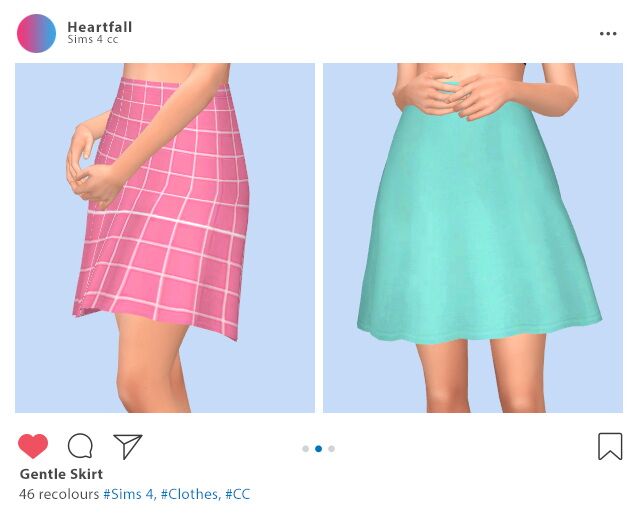 Gentle Skirt By Heartfall 1 Gentle Skirt By Heartfall Sims 4 CC