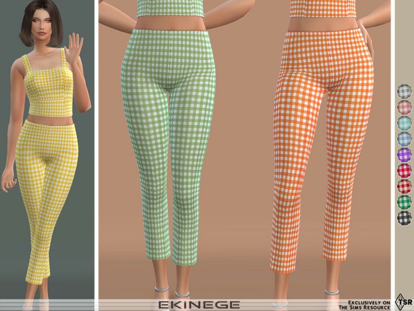 Gingham Pants By Ekinege 1 Gingham Pants By Ekinege Sims 4 CC