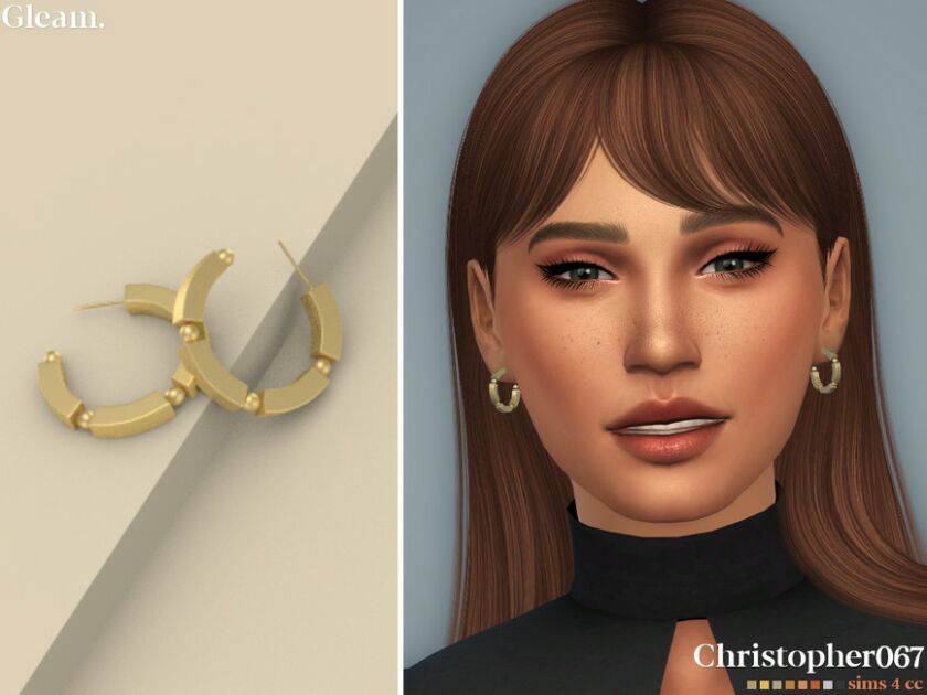 Gleam Earrings / Christopher067 By Christopher067 1 Gleam Earrings / Christopher067 By Christopher067 Sims 4 CC