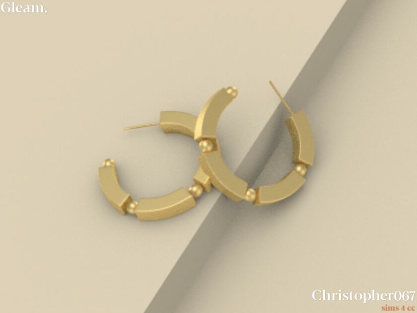 Gleam Earrings / Christopher067 By Christopher067 3 sims 4 cc gleam earrings christopher067 by christopher067 3