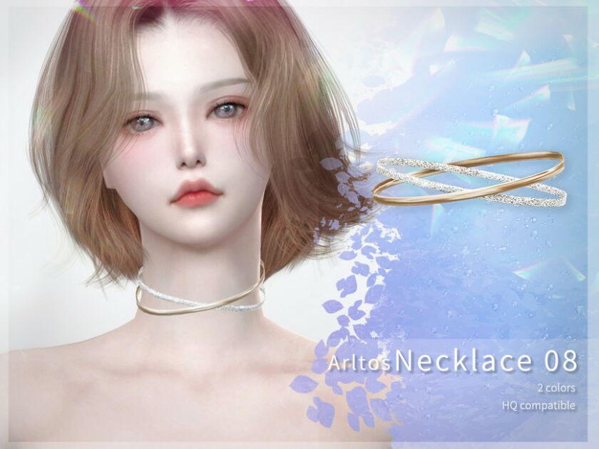 Glitter Choker / 8 By Arltos Sims 4 CC