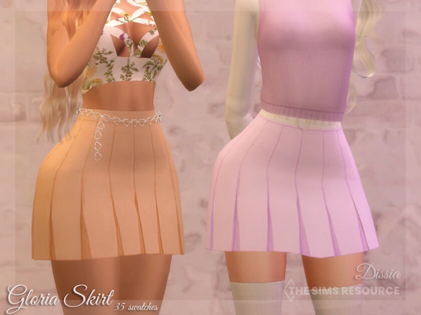 Gloria Skirt By Dissia 1 Gloria Skirt By Dissia Sims 4 CC
