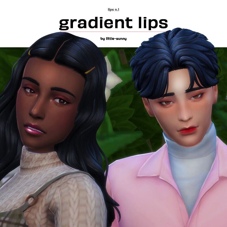 ✦ Gradient Lips 1 ✦ Gradient Lips Sims 4 CC