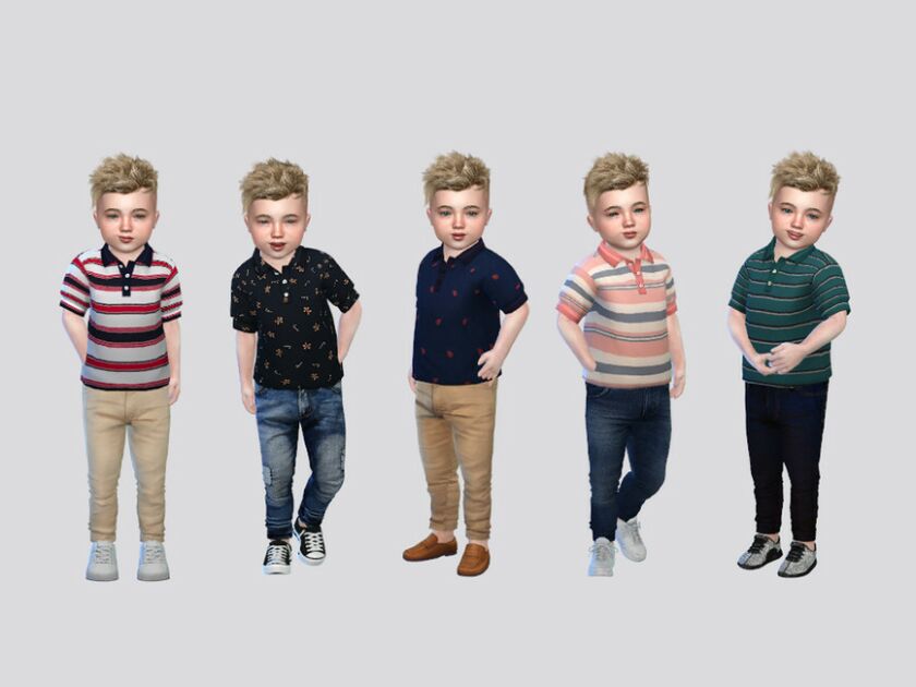 Grant Tucked Polo Shirts Toddler 1 Grant Tucked Polo Shirts Toddler Sims 4 CC