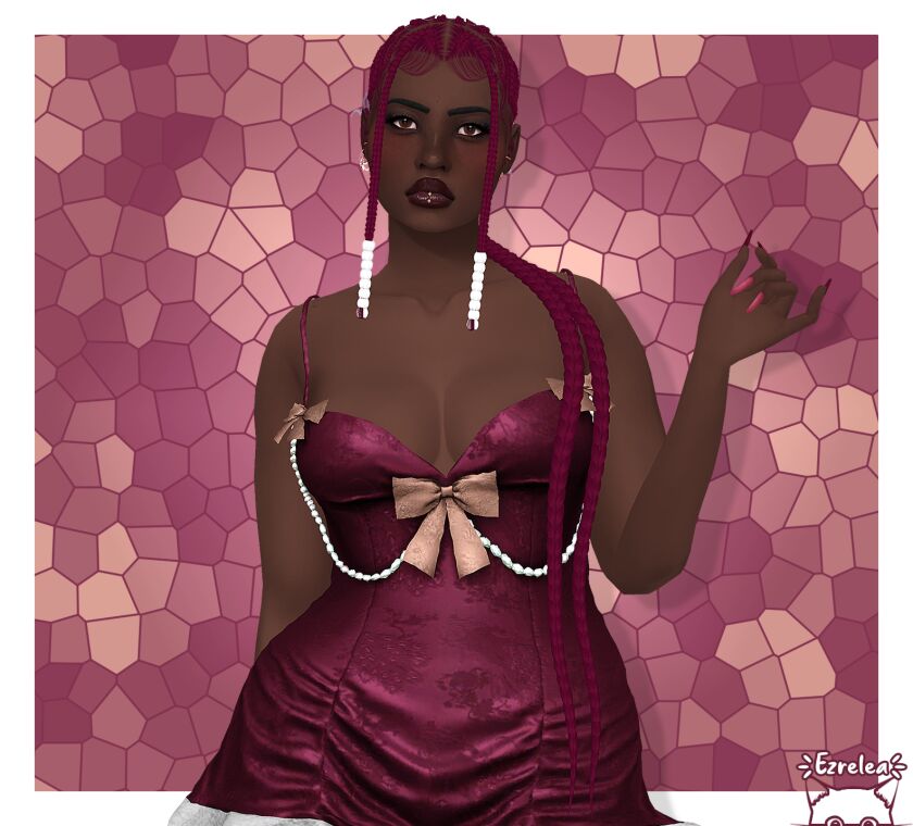 Hair Recolor / @Ebonixsims / Thrive Braids 1 Hair Recolor / @Ebonixsims / Thrive Braids Sims 4 CC