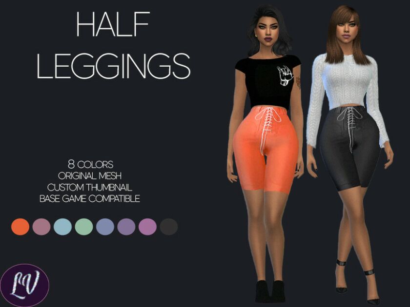 Half Leggings By Linavees 1 Half Leggings By Linavees Sims 4 CC
