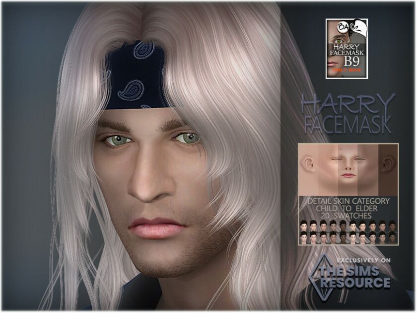 Harry Facemask By Bakalia 1 Harry Facemask By Bakalia Sims 4 CC