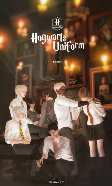 Hogwarts Uniform SET Remaster + Kids Version 1 Hogwarts Uniform SET Remaster + Kids Version Sims 4 CC
