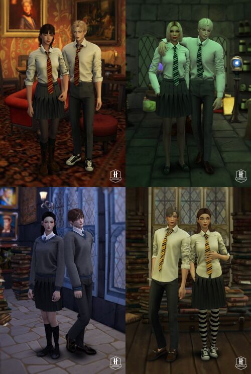 Hogwarts Uniform SET Remaster + Kids Version 7 sims 4 cc hogwarts uniform set remaster kids version at kiro by kiro 2
