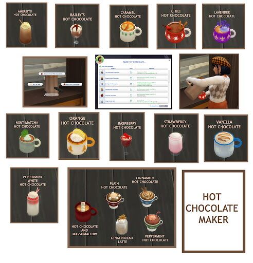 HOT Chocolate Maker By Icemunmun 1 HOT Chocolate Maker By Icemunmun Sims 4 CC