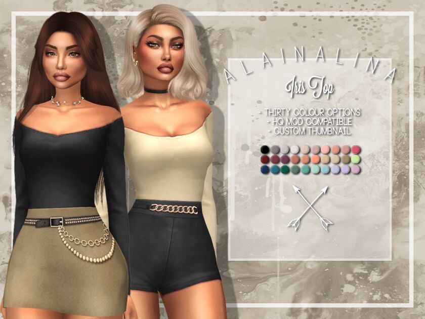 Iris Bodysuit By Alainalina 1 Iris Bodysuit By Alainalina Sims 4 CC