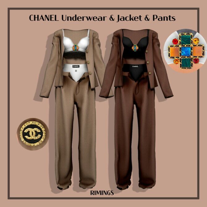 Jacket & Pants By Rimings 1 Jacket & Pants By Rimings Sims 4 CC