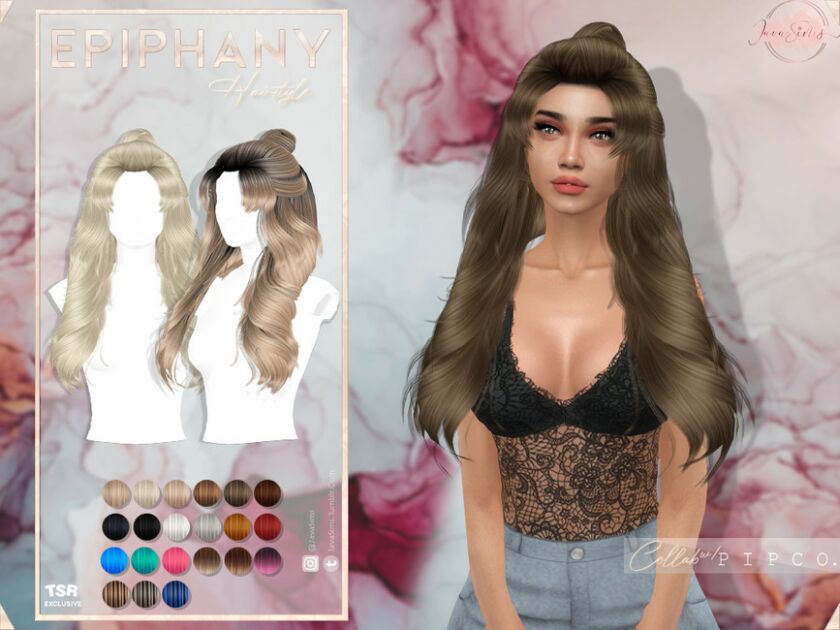 Javasimsxpipco Collab- Epiphany (Hairstyle) 1 Javasimsxpipco Collab- Epiphany (Hairstyle) Sims 4 CC