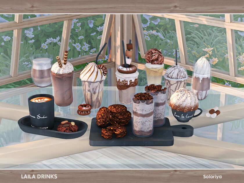 Laila Drinks By Soloriya 1 Laila Drinks By Soloriya Sims 4 CC