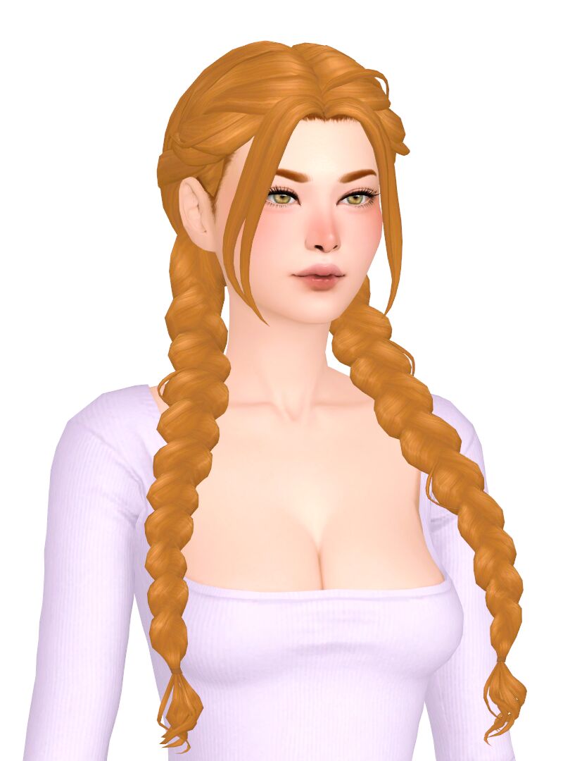 LAS Time WAS Buns, Buns, Buns. SO NOW, Here's Braids, Braids, Braids!1 Phoebe Hair 💜 2 Strawberry POP Hair 💜 3 Agnes Hair4... 5 sims 4 cc las time was buns buns buns so now heres 3
