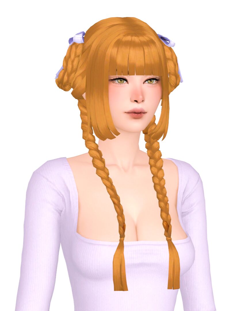LAS Time WAS Buns, Buns, Buns. SO NOW, Here's Braids, Braids, Braids!1 Phoebe Hair 💜 2 Strawberry POP Hair 💜 3 Agnes Hair4... 8 sims 4 cc las time was buns buns buns so now heres 6