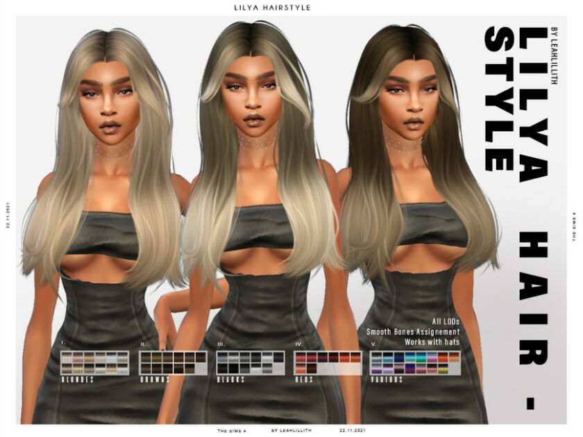 Leahlillith Lilya Hairstyle 1 Leahlillith Lilya Hairstyle Sims 4 CC