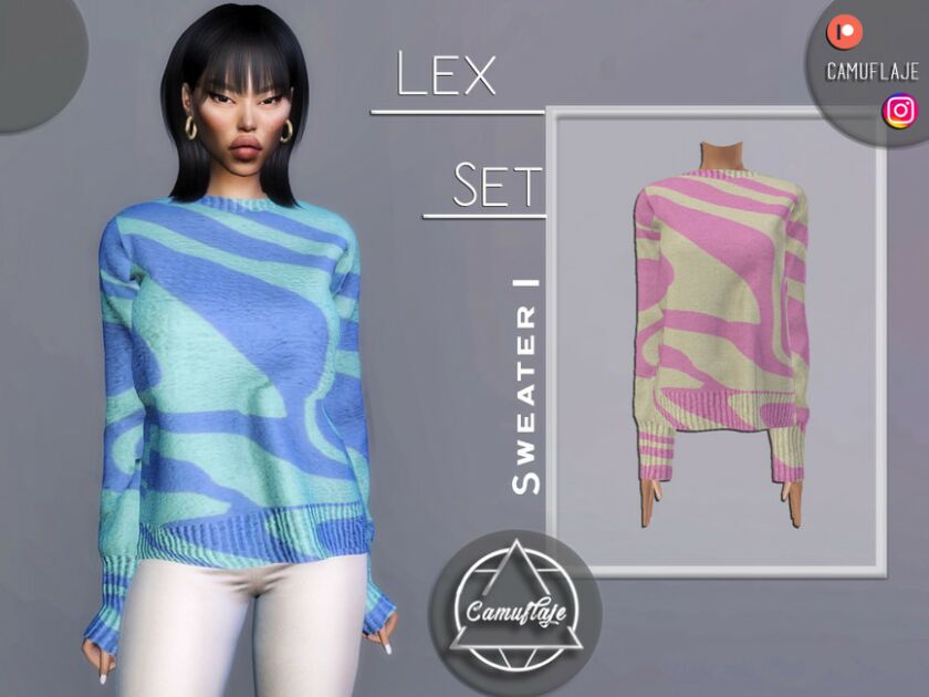 LEX Sweaters I By Camuflaje 1 LEX Sweaters I By Camuflaje Sims 4 CC
