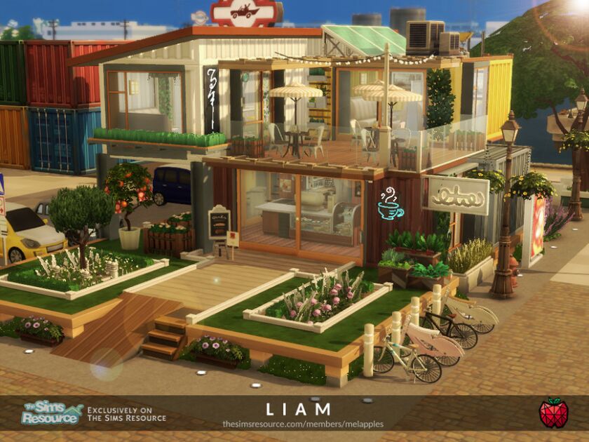 Liam Cafe By Melapples 1 Liam Cafe By Melapples Sims 4 CC